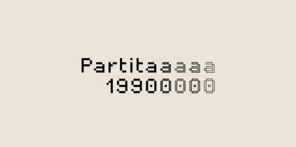 Partita 1990 Font Poster 1