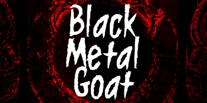 Black Metal Goat Font Poster 1