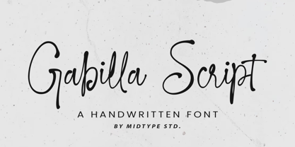 Gabilla Script Font Poster 1