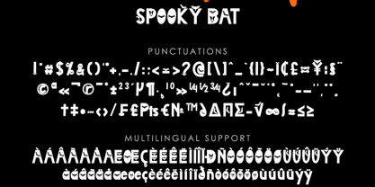 Spooky Bat Font Poster 6