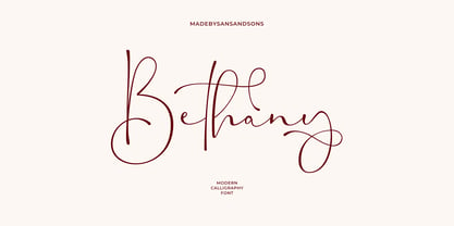 Bethany Script Font Poster 1