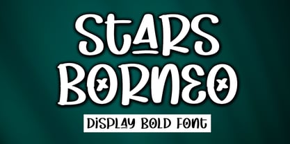 Stars Borneo Font Poster 1