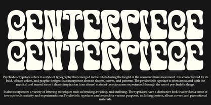 Centerpiece Font Poster 2