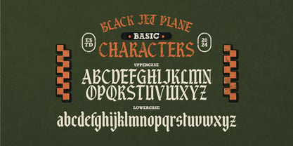 Black Jet Plane Font Poster 6