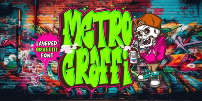 Metro Graffi 3d font Font Poster 1