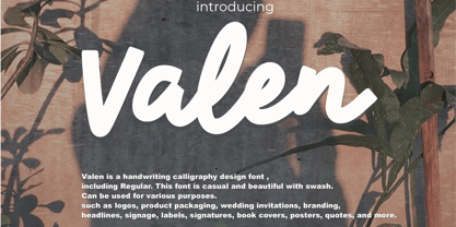 Valen Font Poster 1