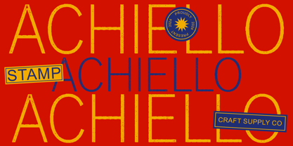 Achiello Stamp Font Poster 1