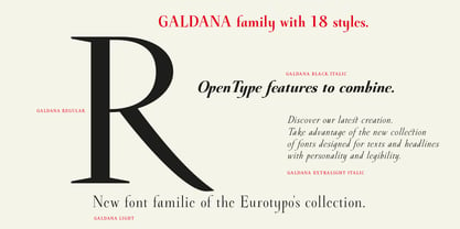 Galdana Font Poster 2