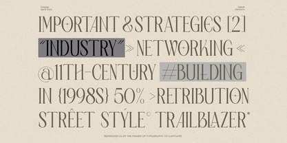 TBJ Gramon Condensed Stylish Font Poster 3