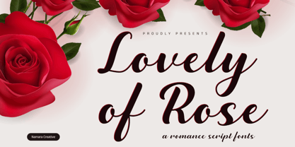 Lovely Rose Font Poster 1