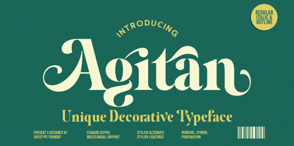 Agitan Display Font Poster 1