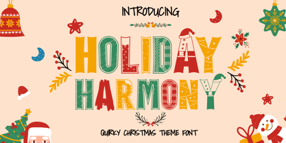 Holiday Harmony Font Poster 1