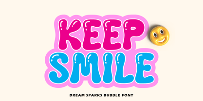 Dream Sparks Bubble Font Poster 4
