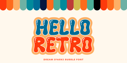 Dream Sparks Bubble Font Poster 7