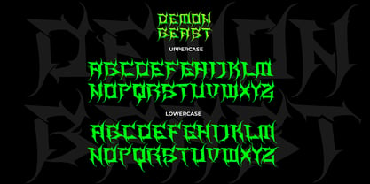 Demon Beast Blackmetal Fuente Póster 2