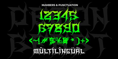 Demon Beast Blackmetal Font Poster 3
