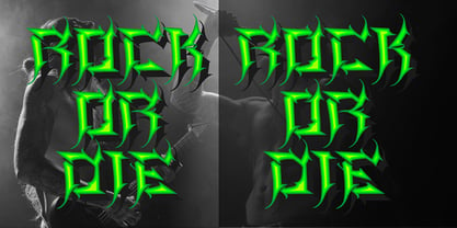 Demon Beast Blackmetal Font Poster 8