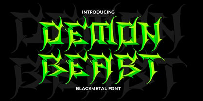 Demon Beast Blackmetal Fuente Póster 1