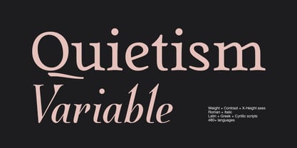 Quietism Variable Font Poster 1