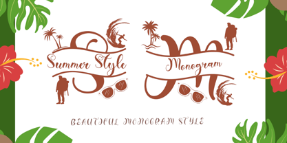 Summer Style Monogram Font Poster 1