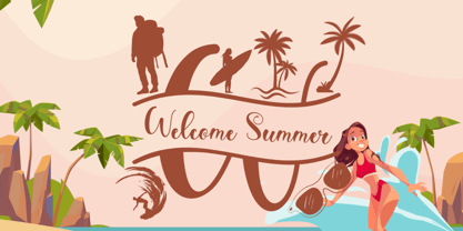 Summer Style Monogram Font Poster 4