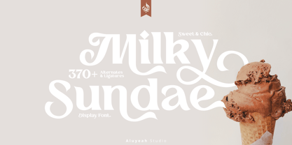 Al Milky Sundae Font Poster 1