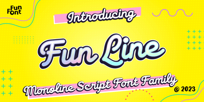 Fun Line Font Poster 1