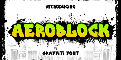 Aeroblock Layered Graffiti Font Poster 1