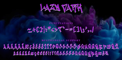 Lazy Dark Font Poster 7