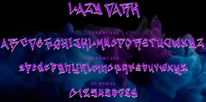 Lazy Dark Font Poster 6