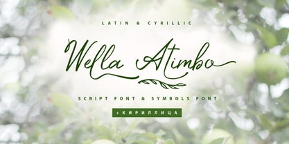 Wella Atimbo Cyrillic Font Poster 1