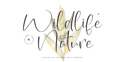 Wildlife Nature Font Poster 1