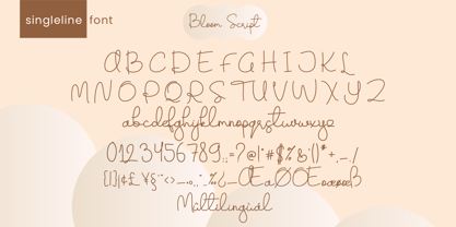 MLF Bloom Single Line Font Poster 3