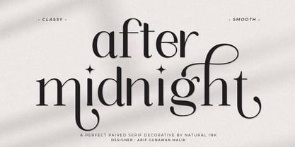 After Midnight Font Poster 1
