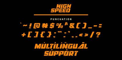 High Speed Font Poster 4