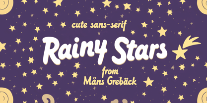 Rainy Stars Font Poster 1