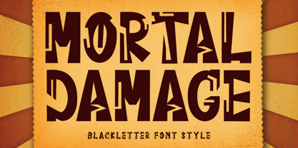 Mortal Damage Font Poster 1