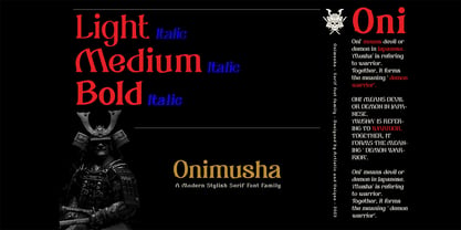 Onimusha Font Poster 7