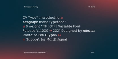 OV Ottograph Duospace Font Poster 2