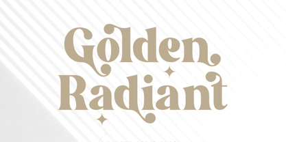 Golden Radiant Font Poster 1