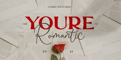 Youre Romantic Font Poster 1