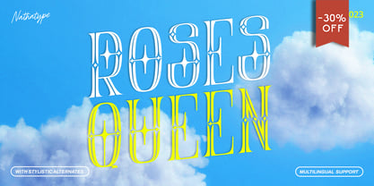 Roses Queen Font Poster 1
