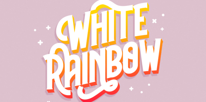 White Rainbow Font Poster 1