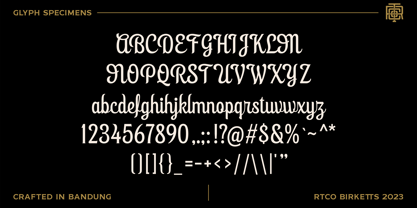 RTCO Birketts Font Poster 4