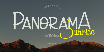 Panorama sunrise Font Poster 1