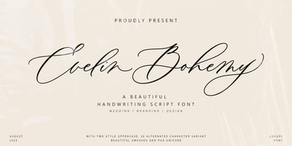 Evelin Bohemy Font Poster 1