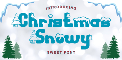 Christmas Snowy Font Poster 1