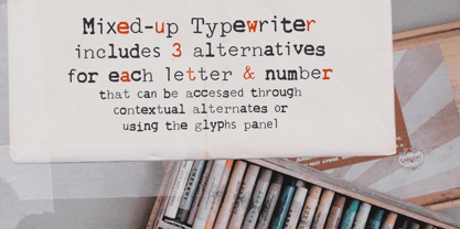 Mixed-Up Typewriter Font Poster 3