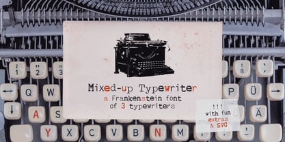 Mixed-Up Typewriter Fuente Póster 1