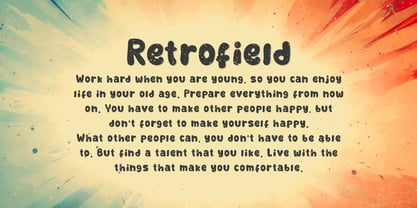 Retrofield Font Poster 2